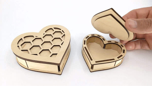 Heart Shaped Jewelry Box - new Cuttle template ❤️